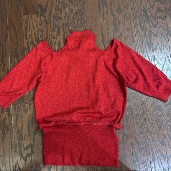 Ashley Stewart Vibrant Red Knit Top - Picture 6 of 6